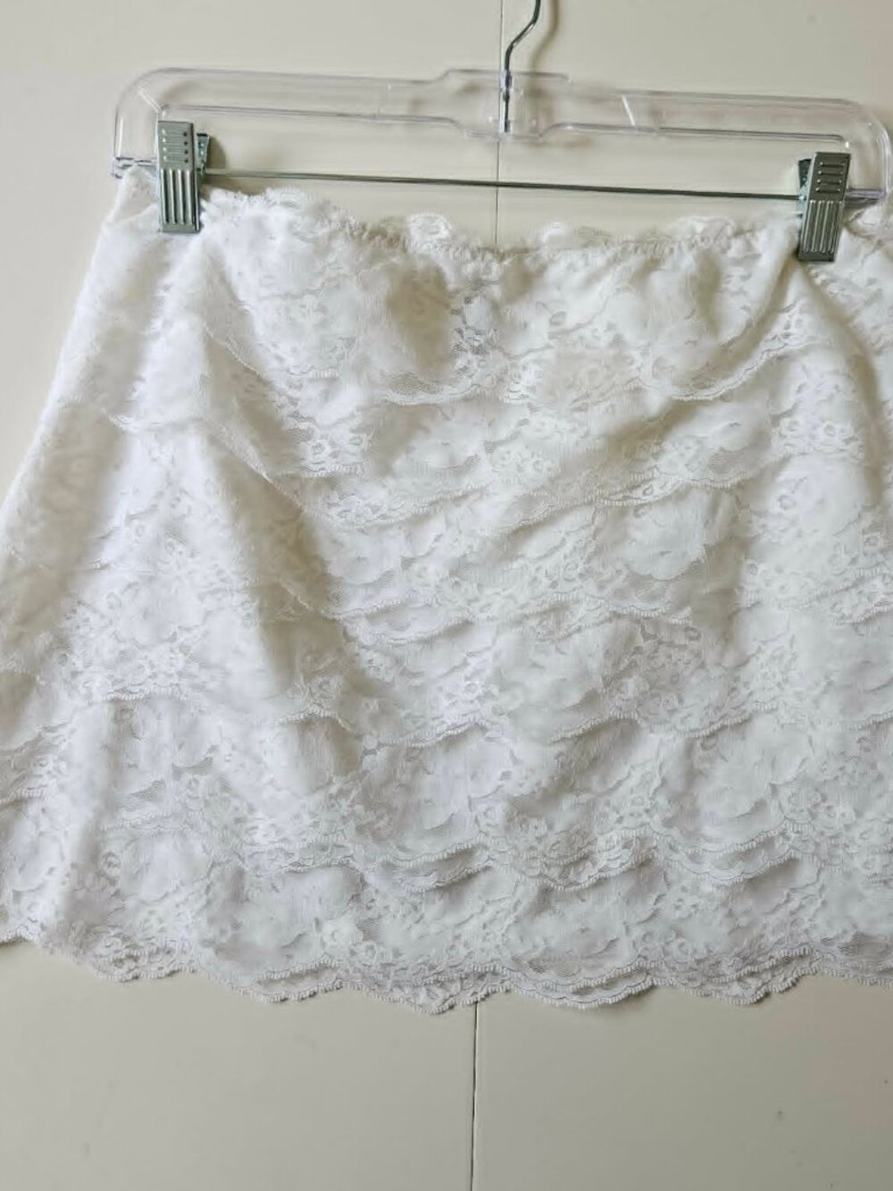 White Lace Micro Mini Size M